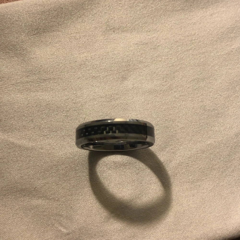 ZB Jewelers Men’s “Praise” Black and Silver Ring | Size 11